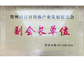 賀州石材粉體發(fā)展產(chǎn)業(yè)促進會副會長單位——新偉業(yè)粉體